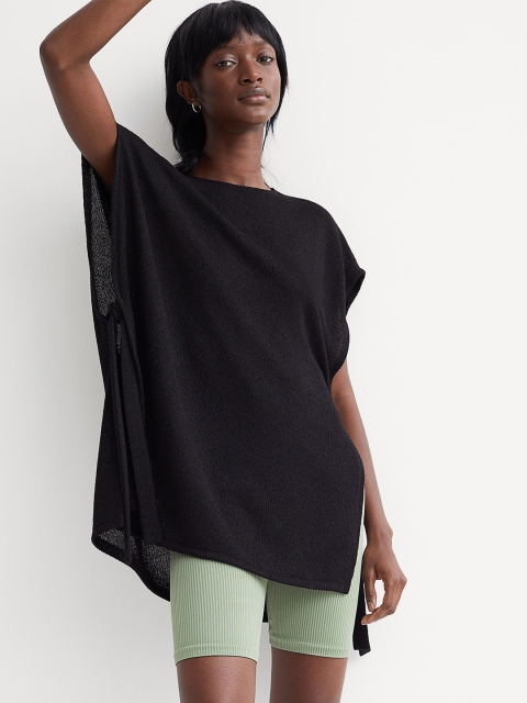

H&M Woman Black Tie-detail sweater vest