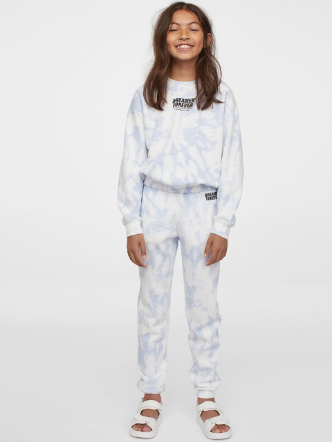 

H&M Girls Blue & White Tie & Dye 2-Piece Sweatshirt Set