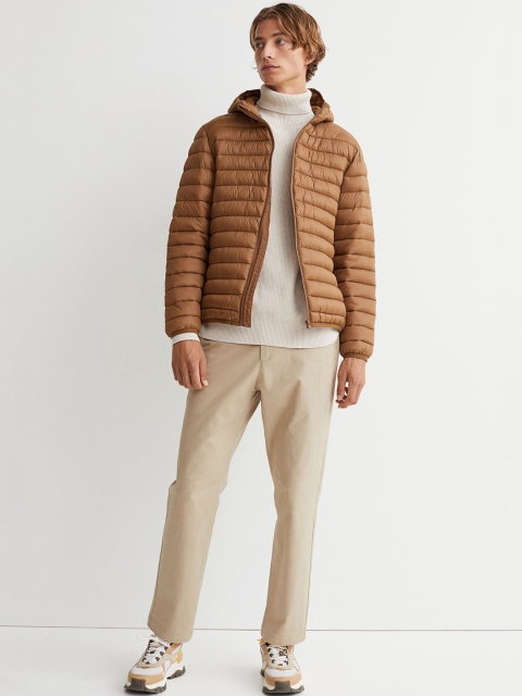 

H&M Men Beige Solid Regular Fit Cotton chinos