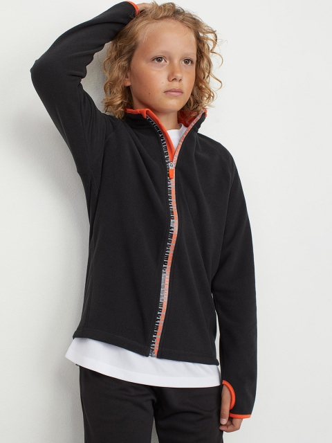 

H&M Boys Black & Red Fleece Track Jacket