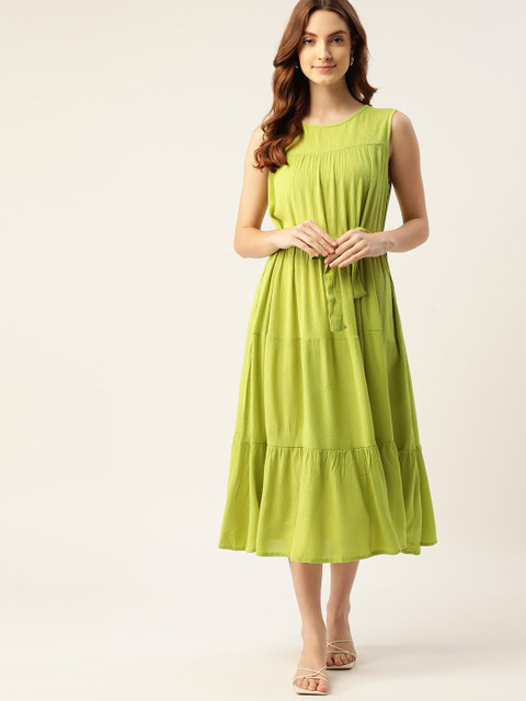 

DressBerry Green A-Line Midi Dress