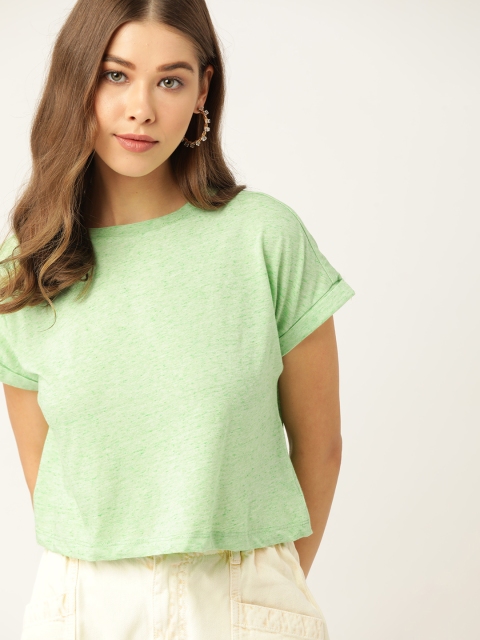 

DressBerry Women Green Solid T-shirt