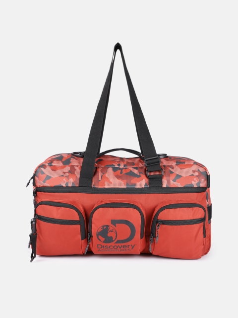 

Roadster Unisex Red Camouflage Printed Discovery Duffel Cargo Bag