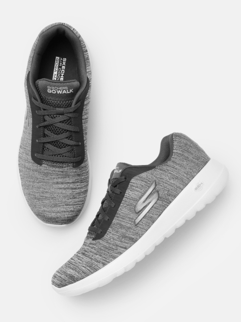 

Skechers Men Grey Melange GO WALK MAX-HERO Walking Shoes