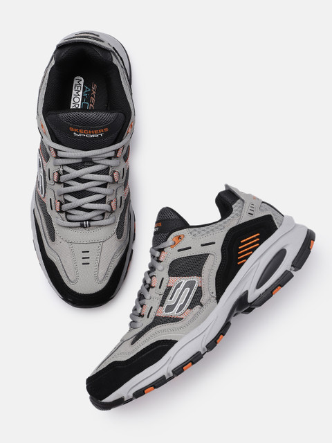 

Skechers Men Grey & Black Colourblocked VIGOR 2.0 - NANOBET Sneakers