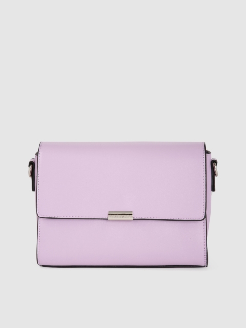 

Van Heusen Lavender Solid Structured Sling Bag