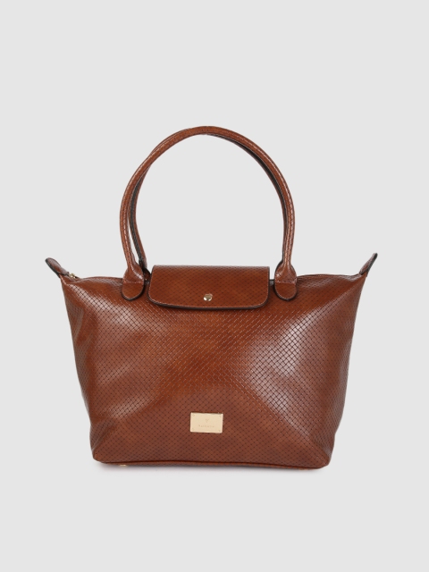 

Van Heusen Brown Textured PU Structured Handheld Bag