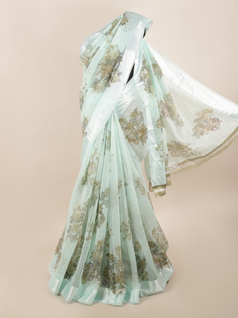 

Pothys Blue & Green Floral Printed Saree