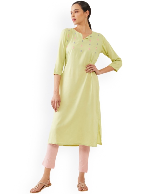 

Soch Women Green Thread Work Kurta