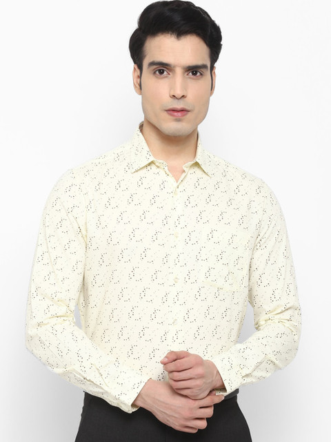 

Turtle Men Yellow Slim Fit Floral Opaque Printed Casual Shirt