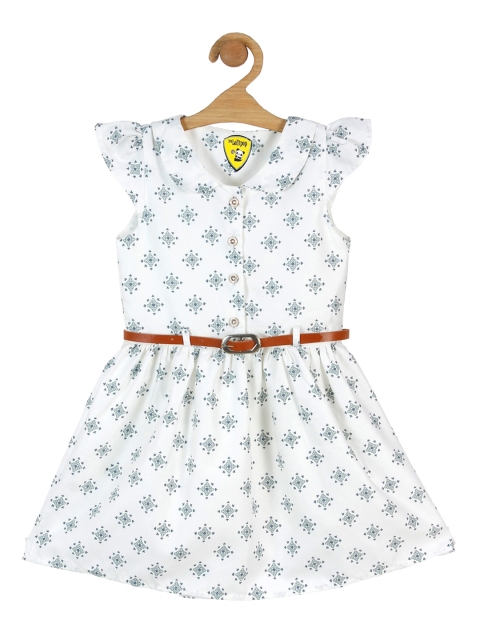 

Lil Lollipop Girls White Printed Dress