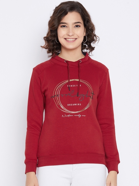 

Octave Women Red Printed Sweatshirt
