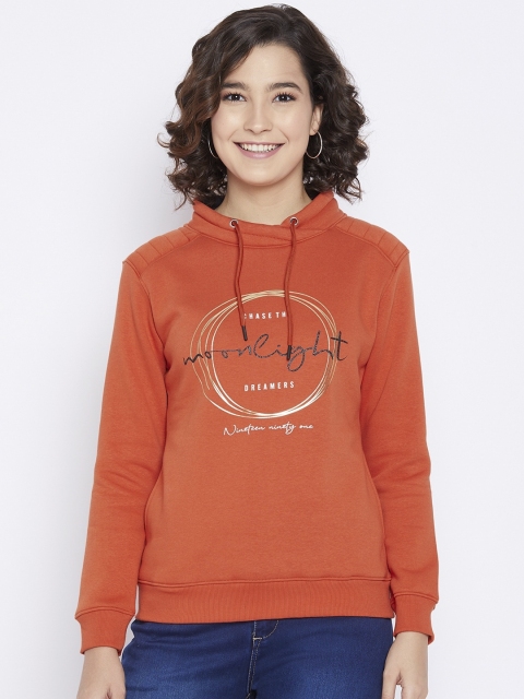 

Octave Women Rust Printed Sweatshirt