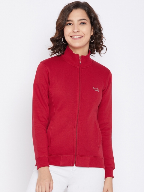 

Octave Women Red High Neck Sweatshirt