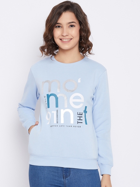 

Octave Women Blue Printed Sweatshirt
