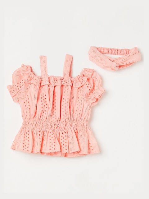 

Bossini Peach-Coloured Bardot Top