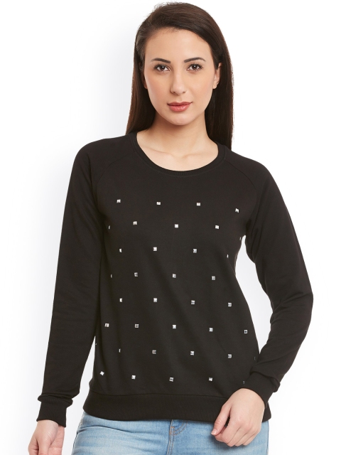 

Sera Black Embellished Sweatshirt