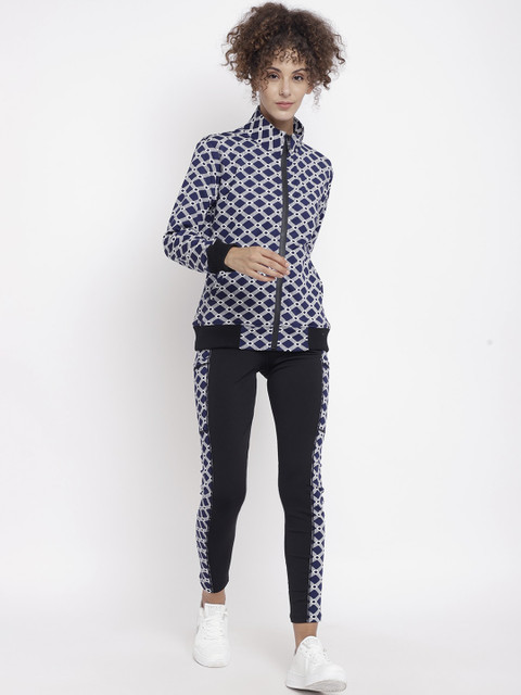 

Chkokko Women Navy-Blue & White Track Suit