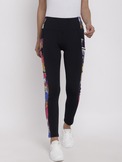

Chkokko Women Black & Pink Gym Tights