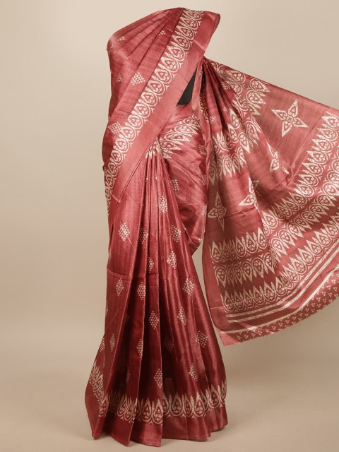 

Pothys Pink & White Floral Printed Saree