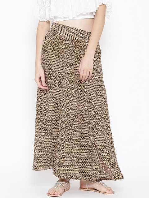

Sera Women Mustard Yellow & Black Printed Palazzos