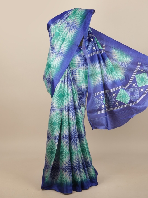 

Pothys Blue & Green Printed Saree