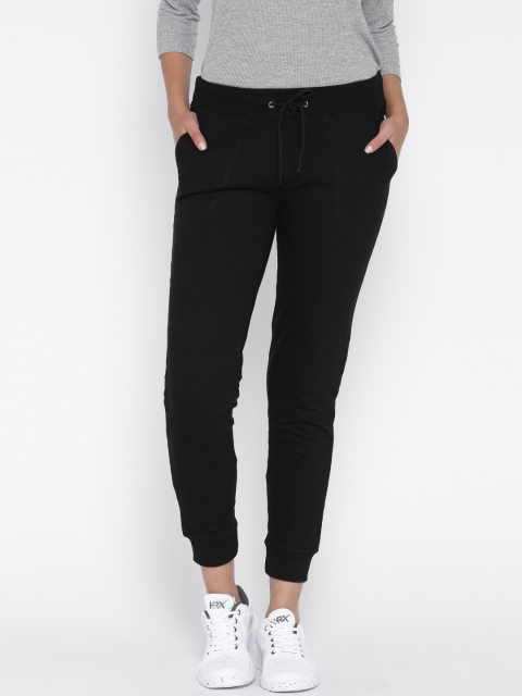 

Sera Black Cropped Track Pants with Embellished Detail
