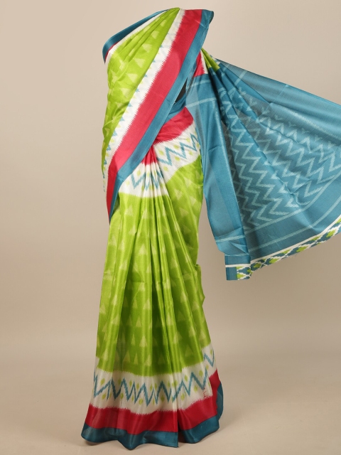 

Pothys Green & Red Printed Saree