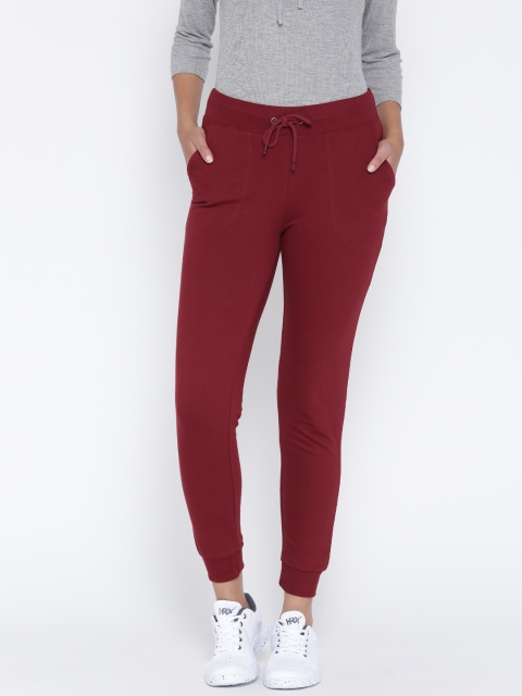 

Sera Maroon Cropped Track Pants with Embellished Detail