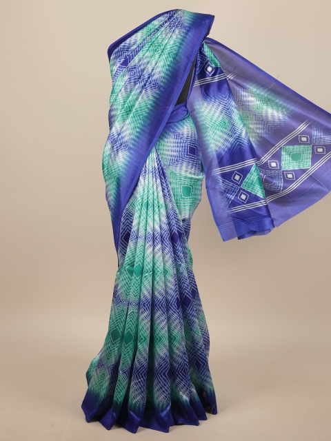 

Pothys Blue & Green Printed Saree