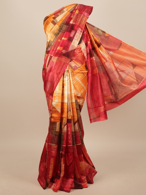 

Pothys Multicoloured Geometric Printed Saree, Multi