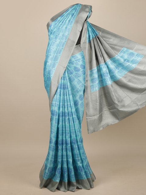 

Pothys Blue & Grey Printed Saree