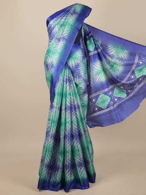 

Pothys Green & Blue Printed Saree
