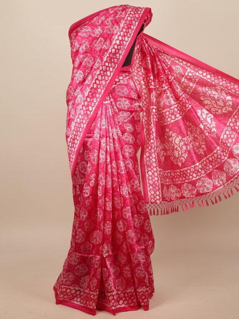 

Pothys Pink & White Floral Saree