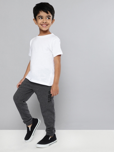 

HERE&NOW Boys Charcoal Grey Solid Joggers