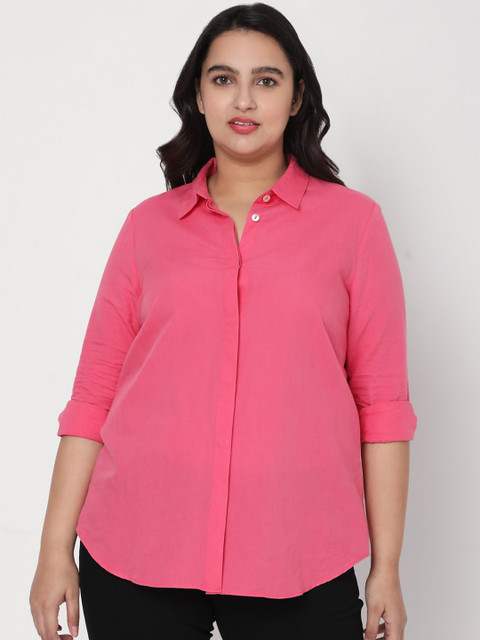 

Vero Moda Women Pink Solid Casual Shirt