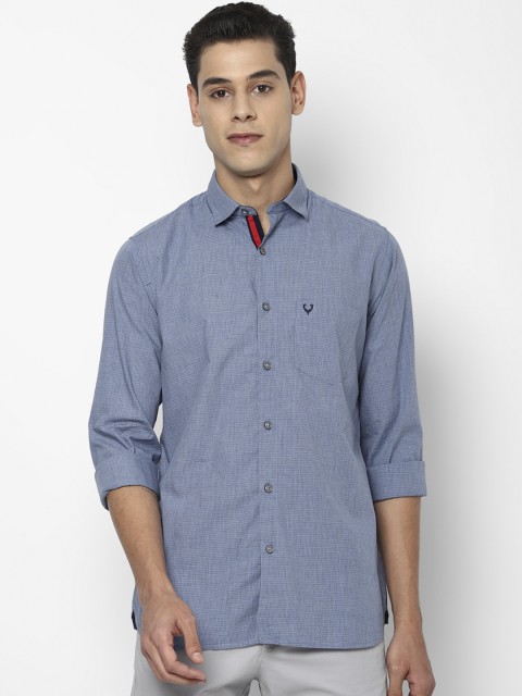 

Allen Solly Men Blue Slim Fit Opaque Pure Cotton Casual Shirt