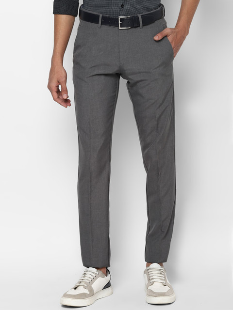 

Allen Solly Men Grey Slim Fit Regular Trousers