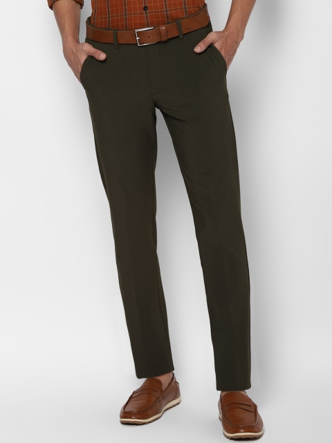 

Allen Solly Men Olive Green Slim Fit Formal Trousers