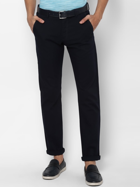 

Allen Solly Men Navy Blue Slim Fit Trousers