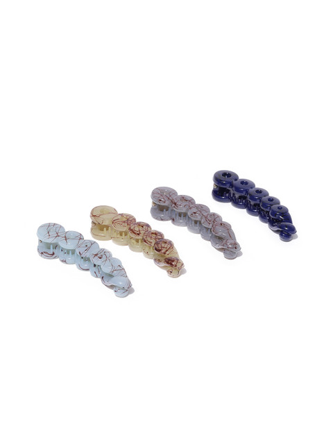 

Blueberry KIDS Girls Set of 4 Banana Clip, Blue