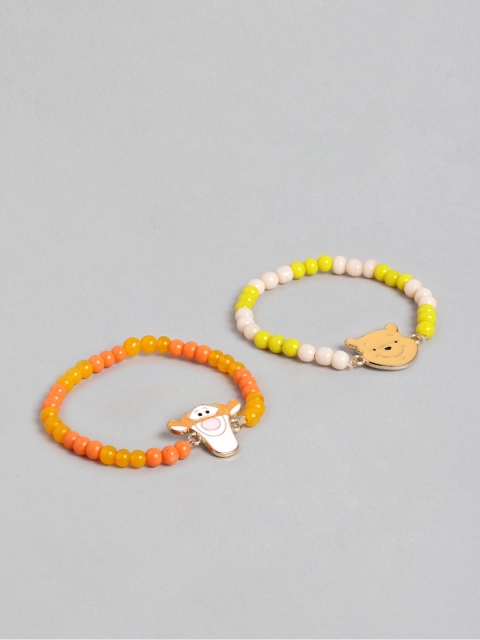 

Blueberry KIDS Girls 2 Orange & Yellow Handcrafted Multistrand Bracelet