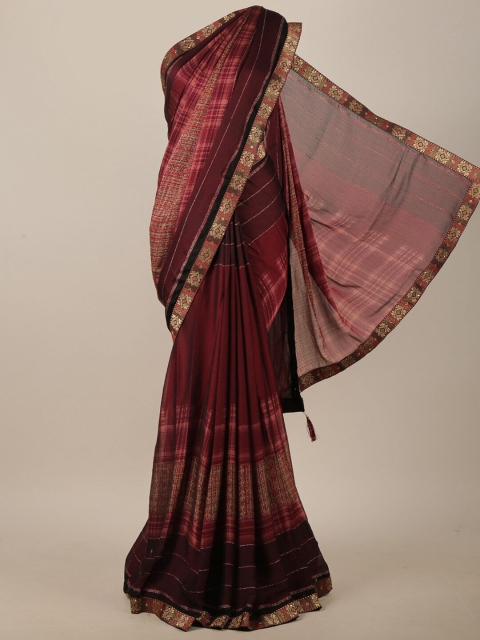 

Pothys Maroon & Black Printed Saree