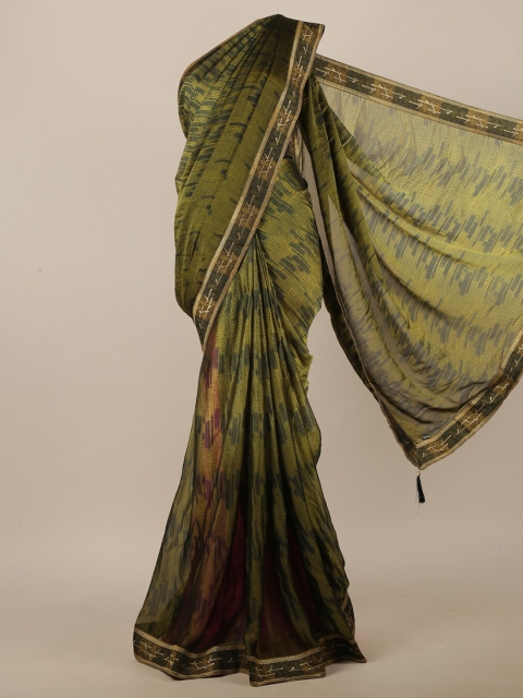 

Pothys Green & Black Printed Saree