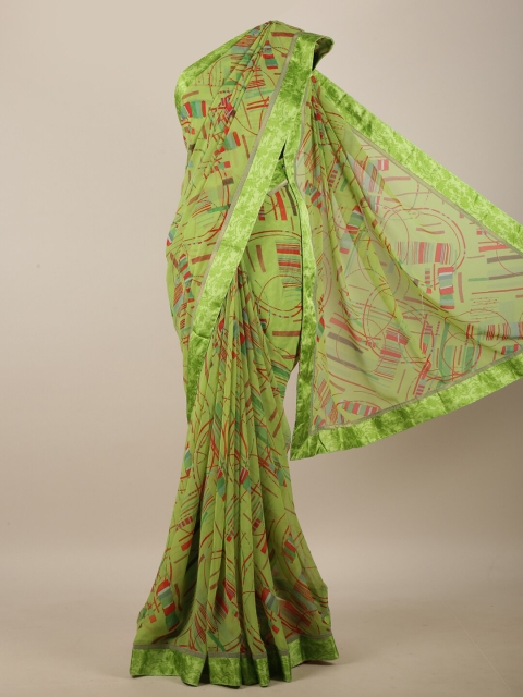 

Pothys Green & Red Printed Saree