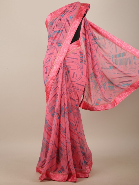 

Pothys Pink & Blue Printed Saree