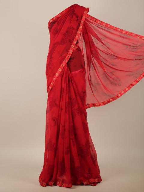 

Pothys Red Floral Printed Saree