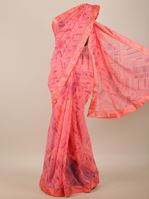 

Pothys Pink & Orange Printed Saree