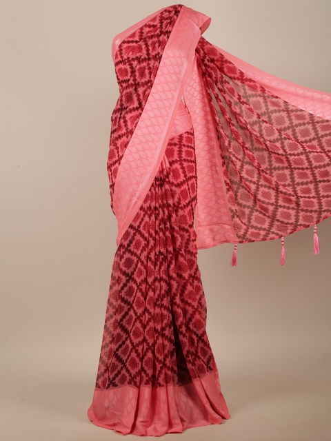 

Pothys Pink & Red Printed Saree