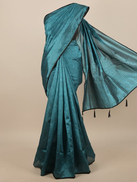 

Pothys Blue & Black Paisley Saree